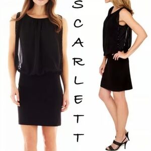 SCARLETT (NWT) Black Sleeveless Cocktail Mini Dress